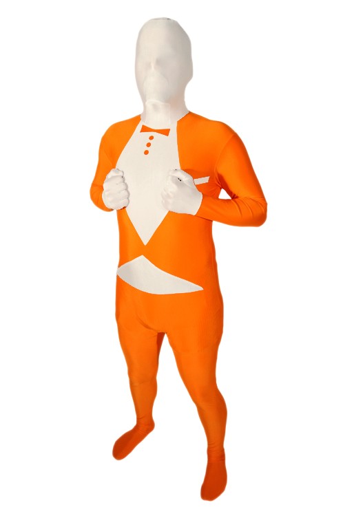 Orange Cool Tuxedo Morphsuit Costume